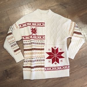 Fair Isle Mockneck Sweater